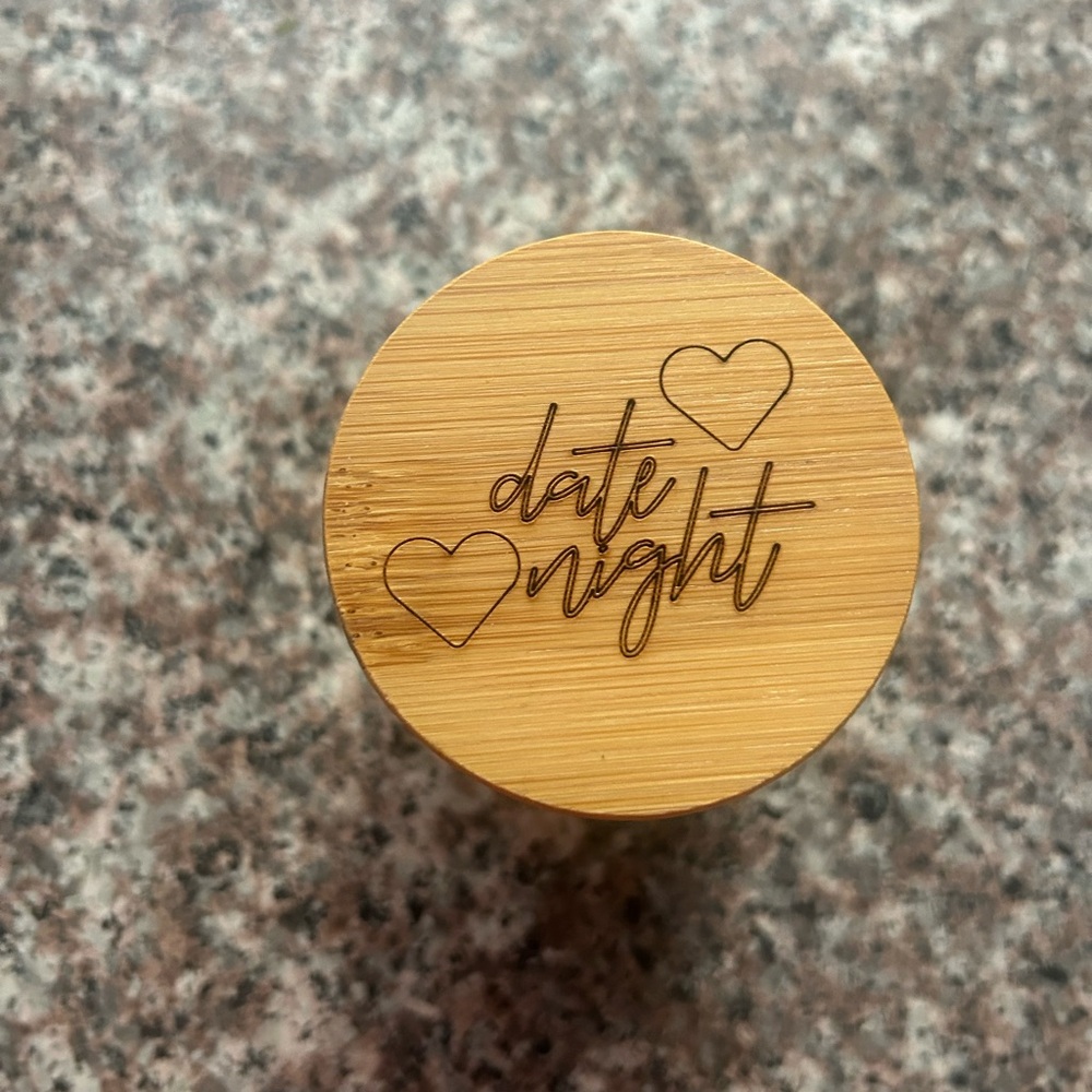 Date Night Idea Jar (Glass Jar, Bamboo Lid)